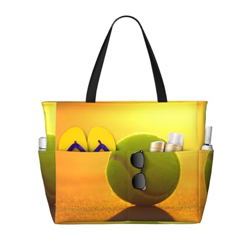 Sac de plage femme imprimé tennis grand sac fourre-tout et sac à bandoulière d'été
