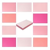 50 Sheets 3x5 Small Colored Cardstock Paper 5 Colors Blank Flash Cards, 250 GSM Heavy Card Stock for DIY Art Projects, Cards (Pink)