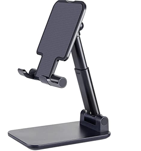 Portal AE Plastic Table Mount Desktop Mobile Phone Stand Mobile Holder Adjustable Black (1 Piece)