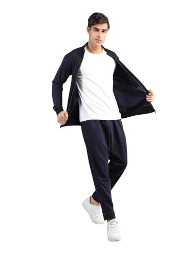 Image of CHKOKKO Men Casual Track Pant Gym Workout Lower with Pocket Navy XXL