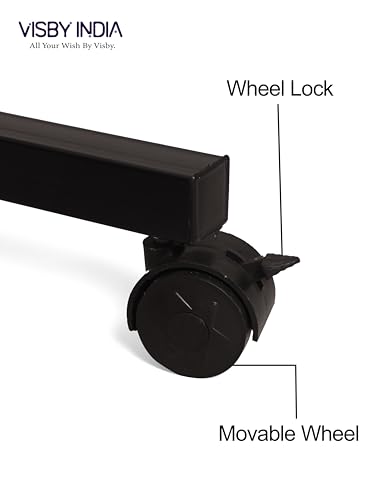 VISBY INDIA Multi-Purpose Laptop, Study Table| Bed Table| Adjustable Height, Portable for Office, Work Form Home | DIY Table, Easy to Assemble, Engineered (Wooddss Heighhtss)