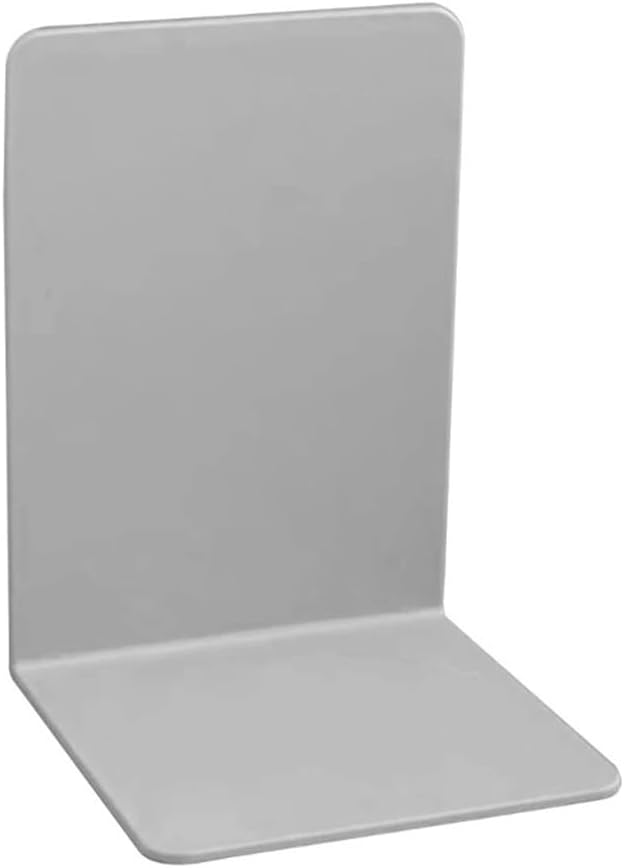 Bookend Support Bookends L-Shaped Book Stoppers Desk Bookshelf Holders Shelf End for Library Bookends(Black)
