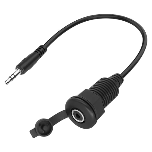 XMSJSIY 3.5mm TRS Panel Mount Stereo Audio Kabel 3.5mm 1/8' TRS Stecker auf Buchse Embedded Mount Kopfh&ouml;rer Adapter Kabel f&uuml;r Verl&auml;ngerung Auto RV M&ouml;bel Audio Port - 20cm/7.8in