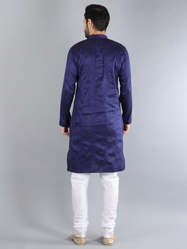 Image of Uri and MacKenzie Embroidery Silk Men's Kurta Pyjama Set