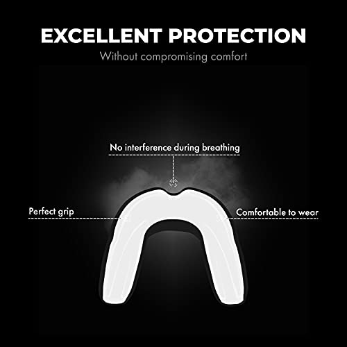 Fightr® Premium Mouth Guard - For Excellent Breathing & Easy To Fit | Sports Mouth Guard For Boxing, Mma, Football, Lacrosse, Hockey And Other Sports | Incl. Hygienic Box #TOP2