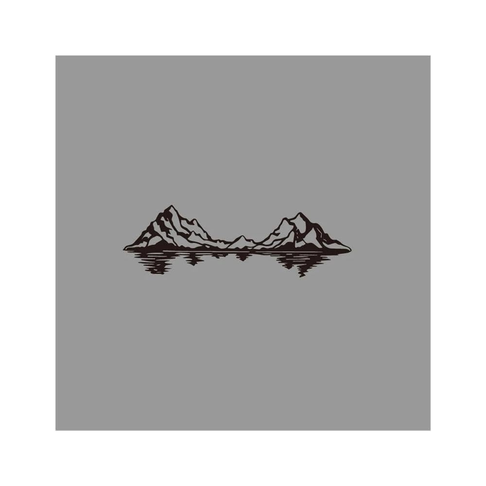 Reflection Lake View Mountain Camper RV Side Window Bumper Sticker Decal Sticker Decoration(Black,M)