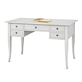 Mar.c.a. Design - Scrivania Arte Povera in Legno 107x55x78 cm 5 Cassetti - Scrittoio Vinta...