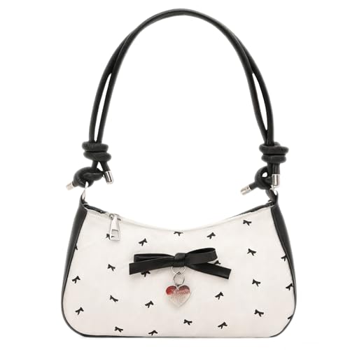 【Design alla moda】: le nostre Borsette Ragazza sono disponibili in versatili combinazioni di colori bianco e nero, impreziosite da motivi a fiocco e fiocchi in nastro. Questo classico stile francese esalta un look elegante.