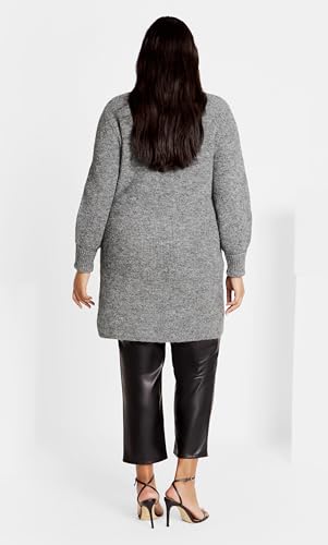 City Chic Women's Plus Size Jumper - Longline Split4