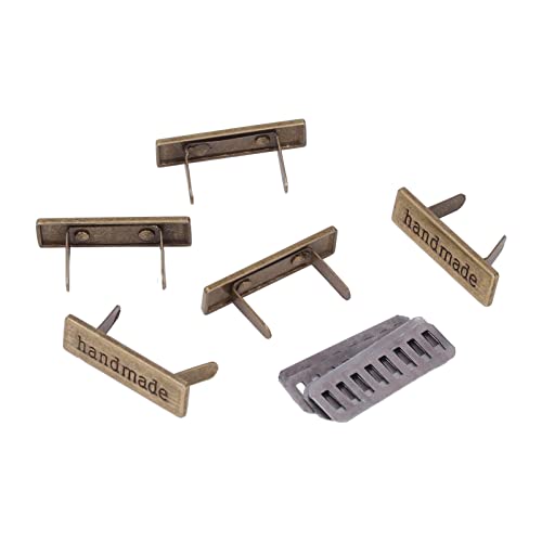 Etiquetas Hechas a Mano, Etiqueta de Metal Hecha a Mano con Junta Etiquetas de Ropa Etiqueta Manual de Metal Ropa de Costura Multiusos Bolsas de Zapatos Vaqueros Etiquetas