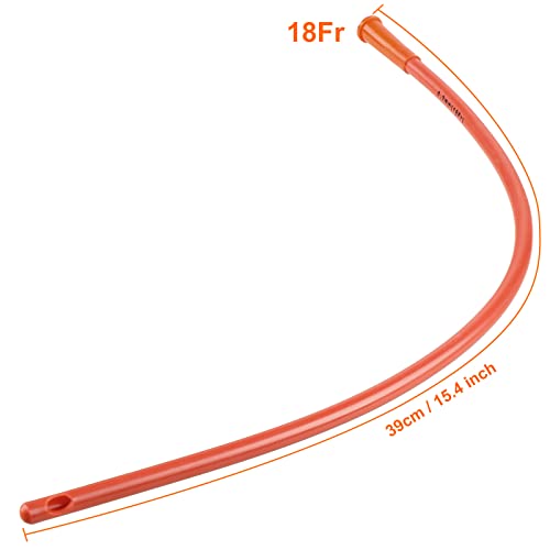 Image of Tondiamo 10 Pieces 15 Inch x 18fr Rubber Enema Tubes Colon Tubes for Coffee Enemas Higher Colon Cleanse for Secure