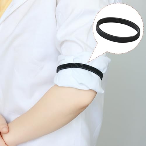 2-Stück Metall Hemd Armbänder,Langarm Hemdhalter,Ärmelhalter für Damen und Herren,Anti-Rutsch Hemdärmelhalter,Shirt Riemen Manschette,Elastische Sleeve Bands,Hemdärmelhalter für Pullover und Hemden