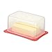 Signoraware Wide Butter Dish with Lid for Countertop, Fridge – Food Grade and Durable Plastic Butter Holder for Kitchen, Camping – Airtight and Compatible with All Sizes