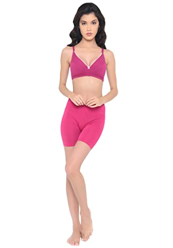 Image of Laavian Women's Wirefree Non Padded Plunge Neck Bra with Elasticated Support Band and Adjustable Shoulder Straps