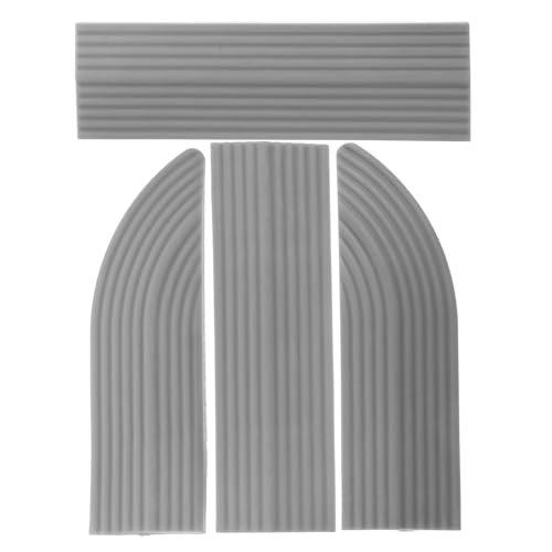 Beavorty 4pcs Sweeper Climbing Mat Sweeping Robot Ramp Cushion Door Transitioning Ram Ramp Mat Entry Ramp Threshold Ramp Wheelchair Transitioning Ramp Grey