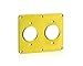 Leviton 3263-Y 2-Gang, 1.56-Inch Diameter Single Receptacle Coverplate, Yellow