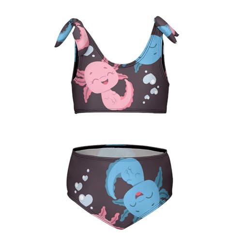 Image of Axolotl Girls Swimsuit Two Piece Swimwear Bathing Suit for Girls