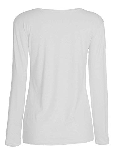 Image of Loxdonz Girls Plain Long Sleeve Scoop Neck T-Shirt Top Kids Basic Stretchy Top