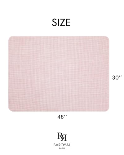 Image of BARoyal Office Chair Mat for Hardwood Floor Under Desk Computer Rolling Chair Mat for Wood /Tile Floor Non-Slip Heavy Duty Desk Rug PVC Plastic Hard Floor Protector 30 inch x 48 inch(Blush)
