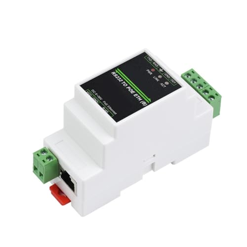 Convertisseur RS232 à Ethernet avec Fonction PoE et Montage Rail-Mount