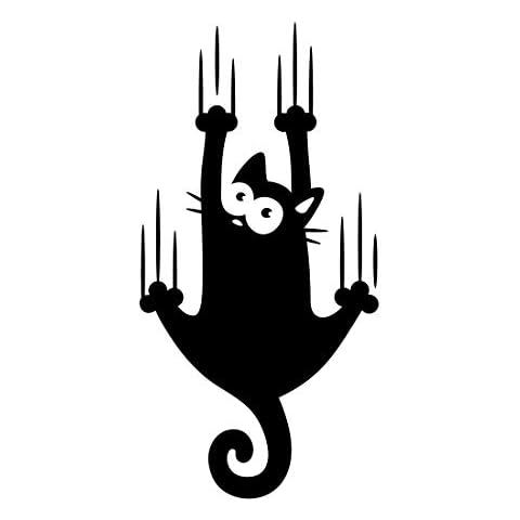 Cat Scratching Wall Vinyl Sticker Art Cover