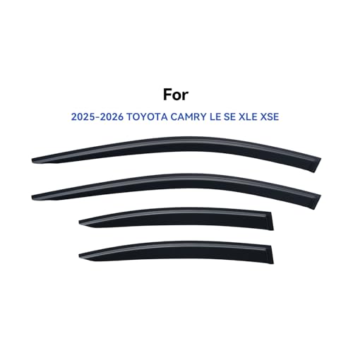 Image of Window Visors Rain Guards for 2025 2026 Toyota Camry, Out-Channel Window Vent Wind Deflectors Visors Shades for 25 26 Camry LE SE XLE XSE