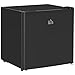 HOMCOM 46 Litre Table Top Mini Fridge, Small Fridge with Ice Box, Reversible Door, Adjustable Temperature and Legs for Bedrooms, Home Office, Black