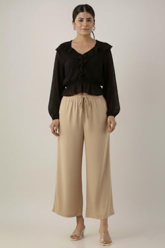 Image of Moirai Super Soft Viscose Rayon Palazzo Pants for Women Relaxed & Regular Fit Solid Palazzo for Women & Girls Casual Ethnic Wear