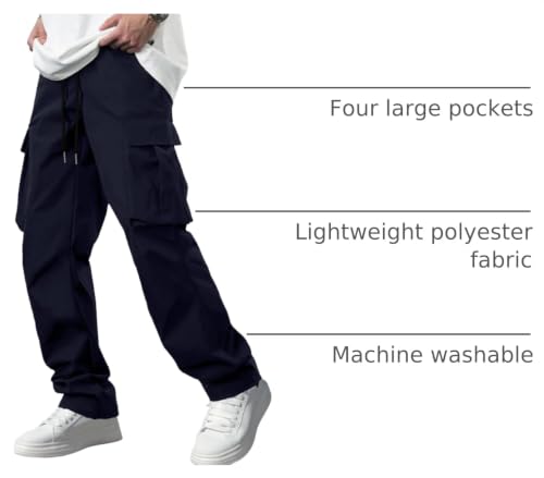 Image of Comdecevis Men's Casual Cargo Pants Tactical Work Pants with Pockets