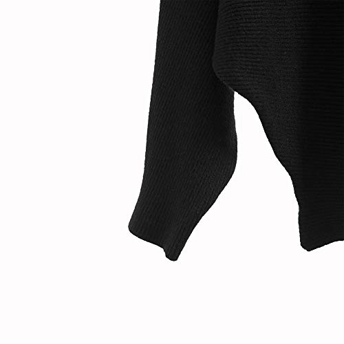 Ckikiou Womens Lightweight Oversized Boat Neck Sweaters Tops Dolman Batwing Sleeve Ribbed Knitted Pullovers3