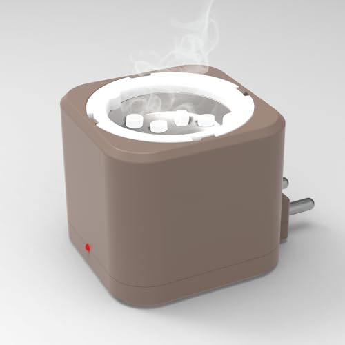 Image of Shivansh Technology Incense Holder Electric Kapoor Dani Camphor Diffuser Burner for Home | Karpuram Bakhoor Oud Aroma Oil & Dhoop Machine | Essential Oil & Fragrance Diffuser for Home (Choco Brown)