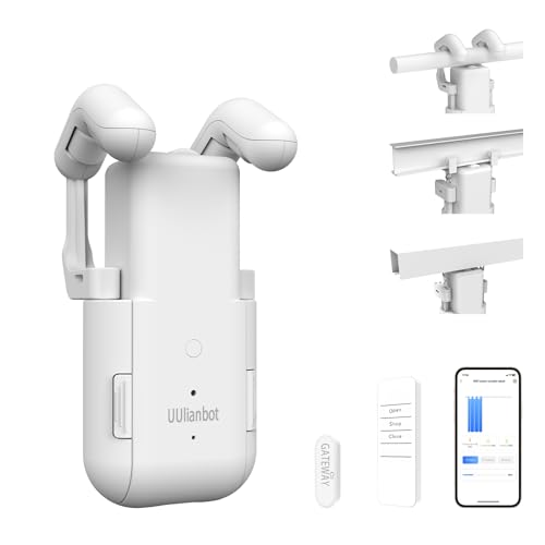 2025 Automatic Curtain Opener - Electric Curtains with Remote Smart Curtain Opener Electronic for Roman/U/T Rails, Bluetooth Curtain Opener with App/Timer, Compatible with Alexa and Google Home