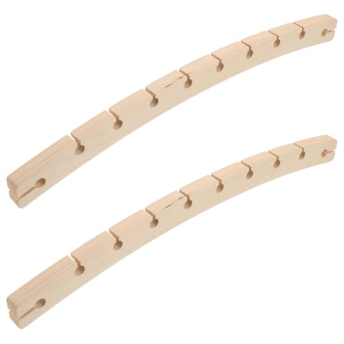 Alasum Hammock Hammock Accessories Stretcher Wooden Bars 2pcs Portable with 10 Holes, Stable Support and Detachable for Universal Fit Outdoor Camping Patio and Porch Use