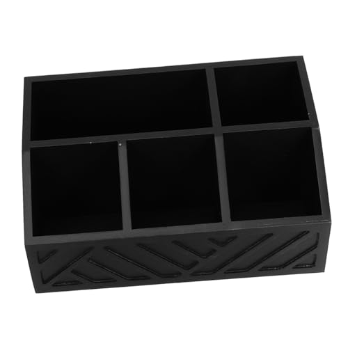 Amosfun Wooden Tea Bag Organizer Box Elegant Storage for Coffee and Tea with Dividers for Home and Office Countertop Design for Clutter Setup