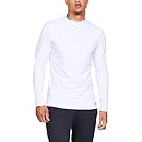 Under Armour Men's ColdGear Armour Fitted Mock Long-Sleeve T-Shirt , White (100)/Steel , X-Large