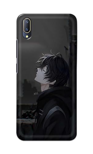 Image of Plastic Printfidaa Printed Hard Back Cover Case For Vivo V11 Pro Back Cover (Famous Anime Cartoon Character) -112, Black