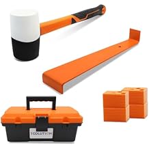 Laminate Flooring Tools - 42 Pcs Floor Installation Kit for Vinyl/Wood Plank with Rubber Mallet, Pull Bar, 40-Piece Spacers, Storage Case