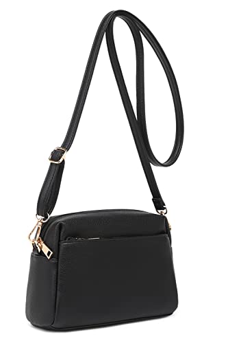 Small Cross body Bag for Women, Cellphone Bags Purse Vegan Leather, Black3