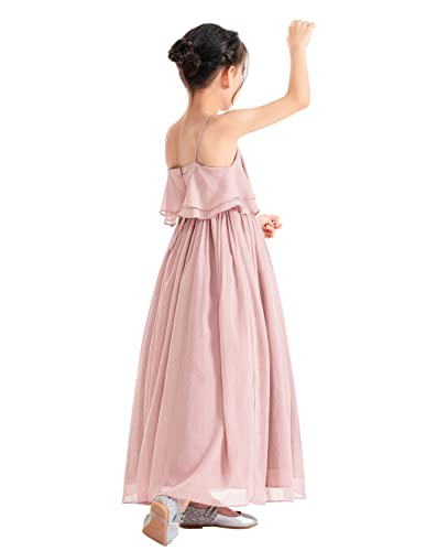 ekidsbridal A-Line Ruffle Chiffon Little Girl Dresses for Formal Events Tea Parties 1922