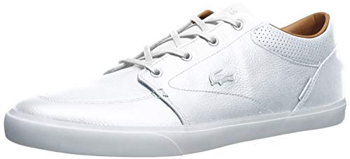 Lacoste Mens Bayliss Vulc Premium Fashion Sneaker, White/White, 8 M US