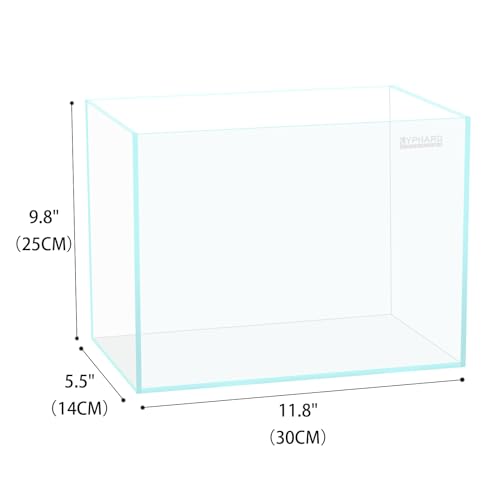 Image of LYPHARD AQUARIUMS 2.5 Gallon Rimless Aquarium Tank, Ultra Clear Low Iron Nano Fish Tank for Betta Shrimp, L11.8xW5.5xH9.8 Glass Thickness 5mm with EVA Foam Leveling Mat