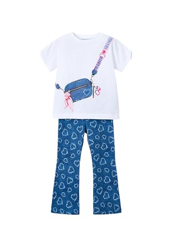 Mayoral Conj. Leggings Flare para niña Corazon con estampado suave de algodón