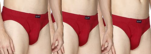 Image of Semantic Men's Solid Cotton Brief Underwear - Pack of 3