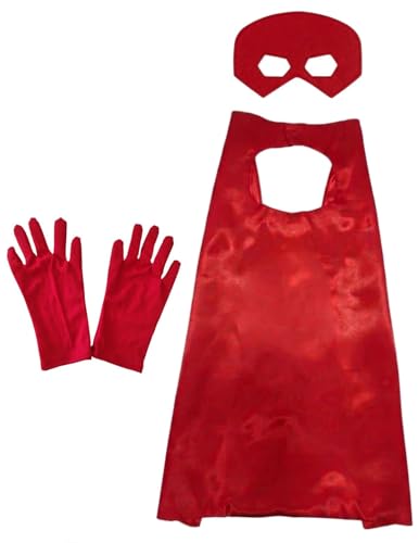 Image of BookMyCostume Kids Superhero Cape and Eye Mask Set for Boys & Girls - Fancy Dress for School Annual Day, Dance Drama & Theme Birthday Return Gift | Aged 3-10 Years