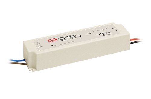 Meanwell LPV-100-24 - Transformador para tiras led (100 W, 24 V, para exteriores IP67)