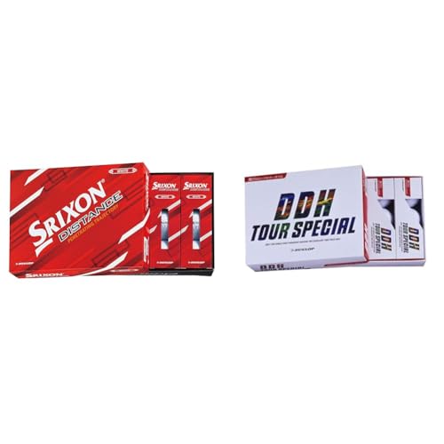 【セット買い】DUNLOP ゴルフボール SRIXON DISTANCE9 2022年モデル ホワイト + ゴルフボール DDH ツアースペシャル 各1ダース(12個入り)