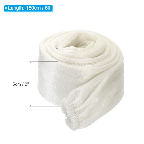 Image of PATIKIL 6ft Lamp Chain Cover, Chain Protective Sleeve Washable with Zipper for Chandelier Lighting Wires Swing Light Fixture, White
