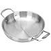 Cabilock Padella Spagnola per Paella, Adatta al Forno, in Acciaio Inox, Universale, con 2 Manici, 26 cm