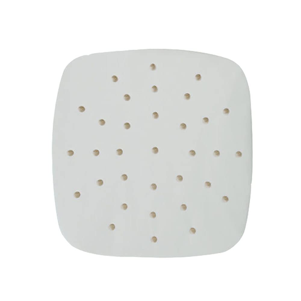 15cm Square Air Fryer Liners, 100PCS Air Fryer Liners Disposable Perforated, Greaseproof Non-Stick Air Fryer Paper Liners for Steamer, Air Fryer, Microwave, Oven, White — image 1