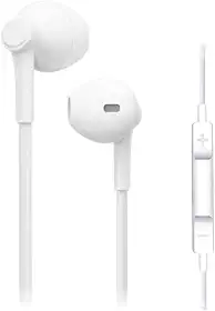 Fones de Ouvido com Fio Premium, Compátivel com Lightning, iOS - iPhone 5, 6, 7, 7, 8, X, 11, 12, 13 e 14, com Microfone e Controle de Volume, Graves Aprimorados, Modelo 1° Geração.